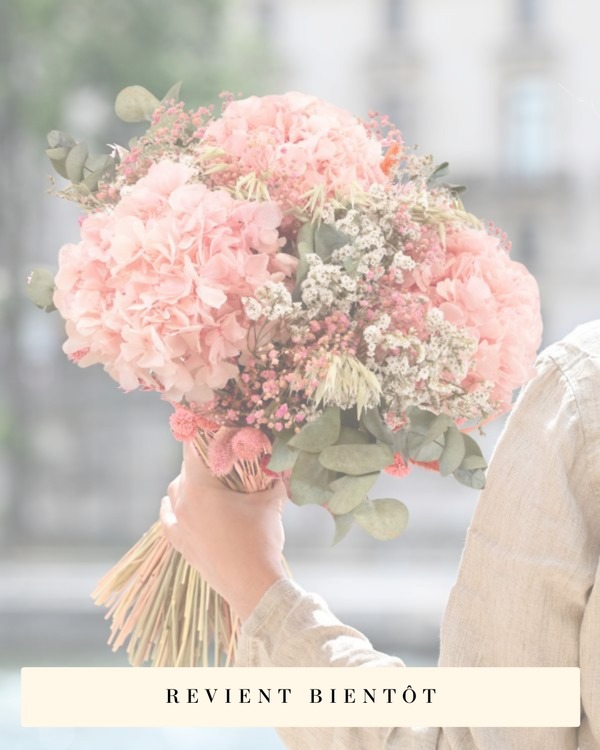 Bouquet Hortensia Rose - Fleurs Séchées