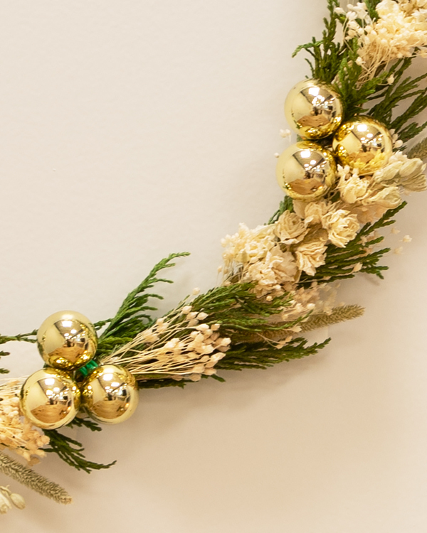 Couronne de Noël - Fleurs séchées