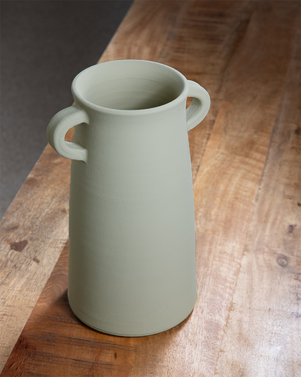 Beige gray vase