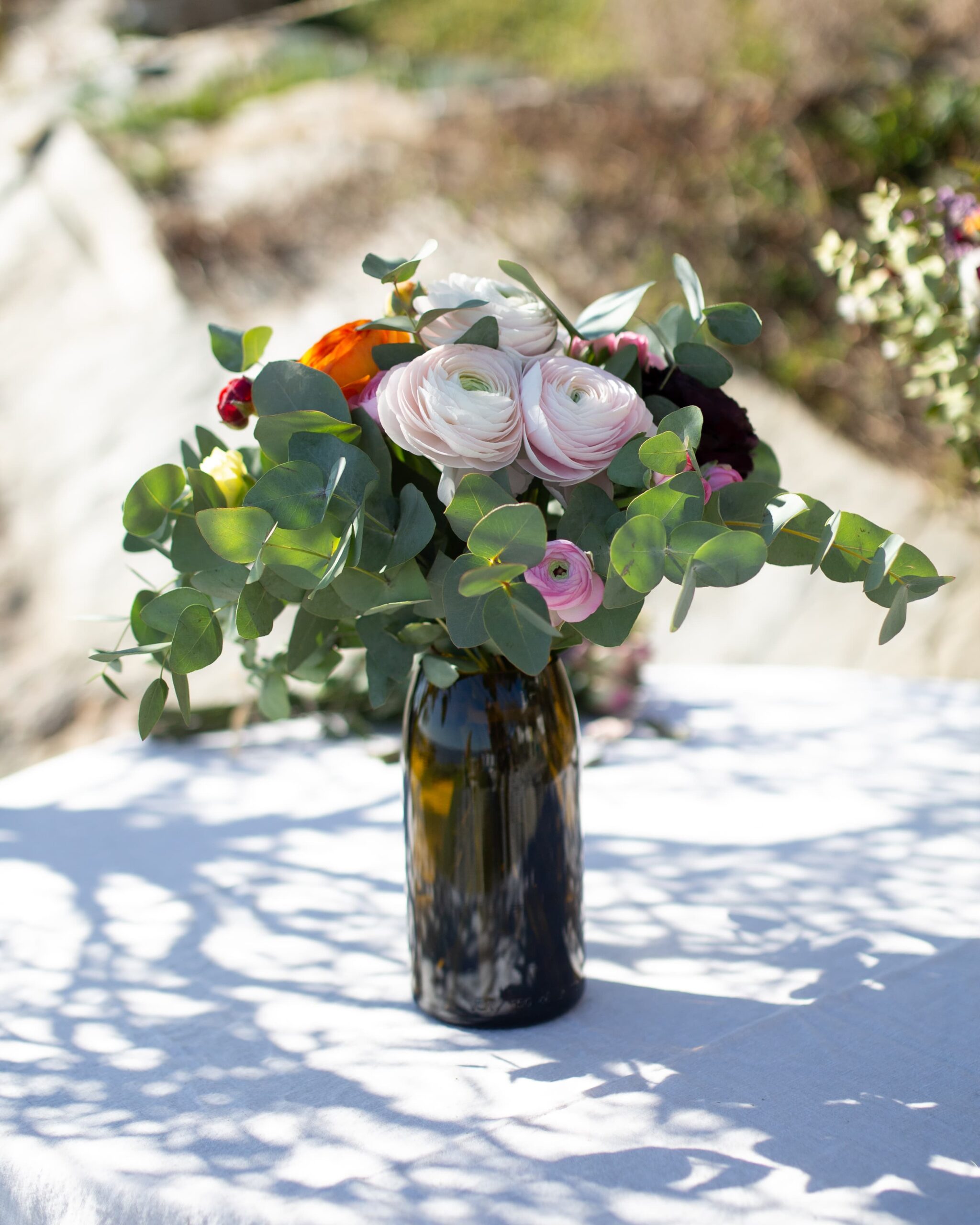 Bouquet de fleurs fraiche Rosa Cadaqués