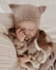 1 Doudou lapin marron en laine d'alpaga