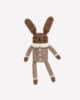 2 Doudou lapin marron en laine d'alpaga