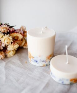 Bougie-wildflower Bougie avec fleurs sechees Wild Flowers