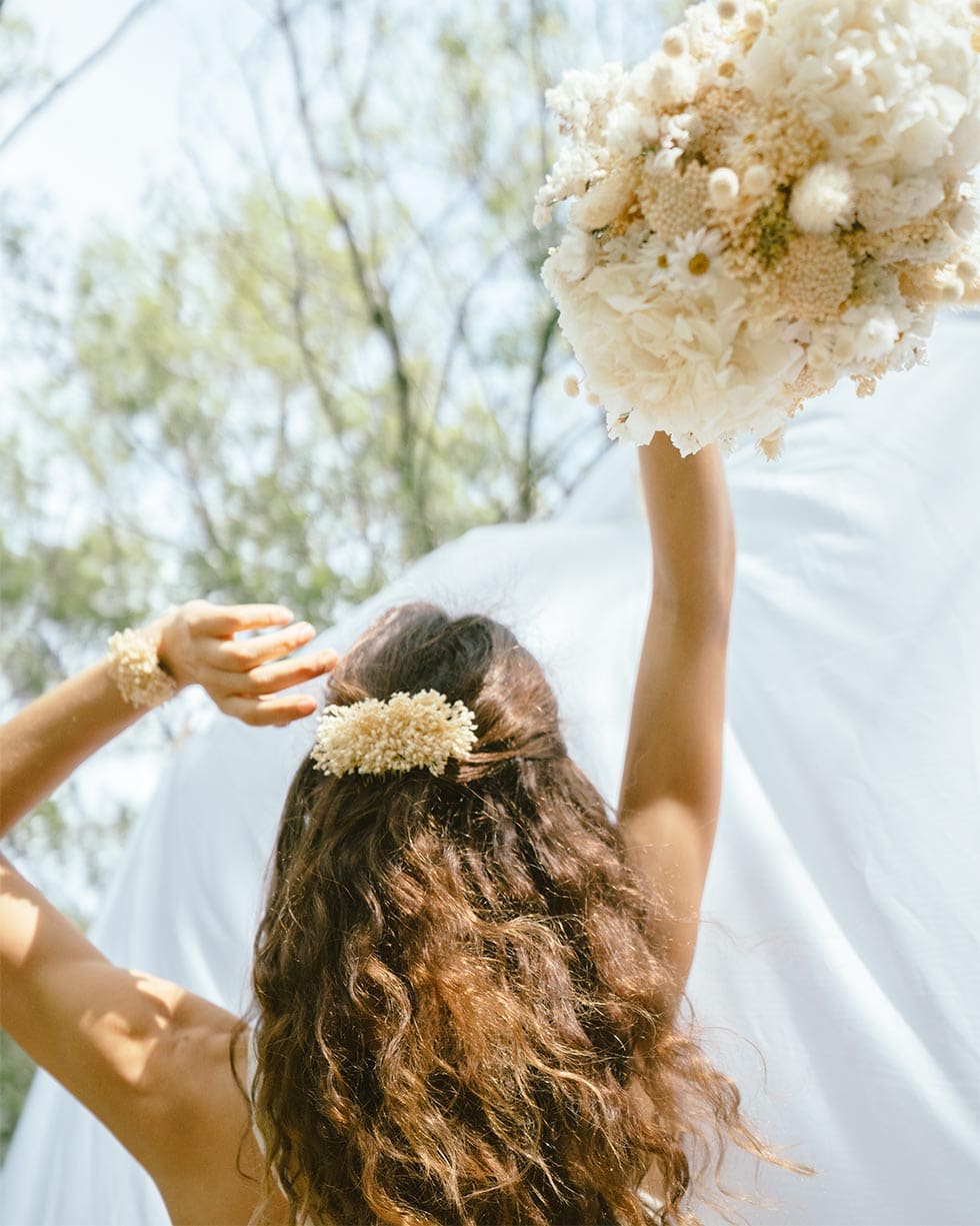 Bouquet de mariée fleurs séchées