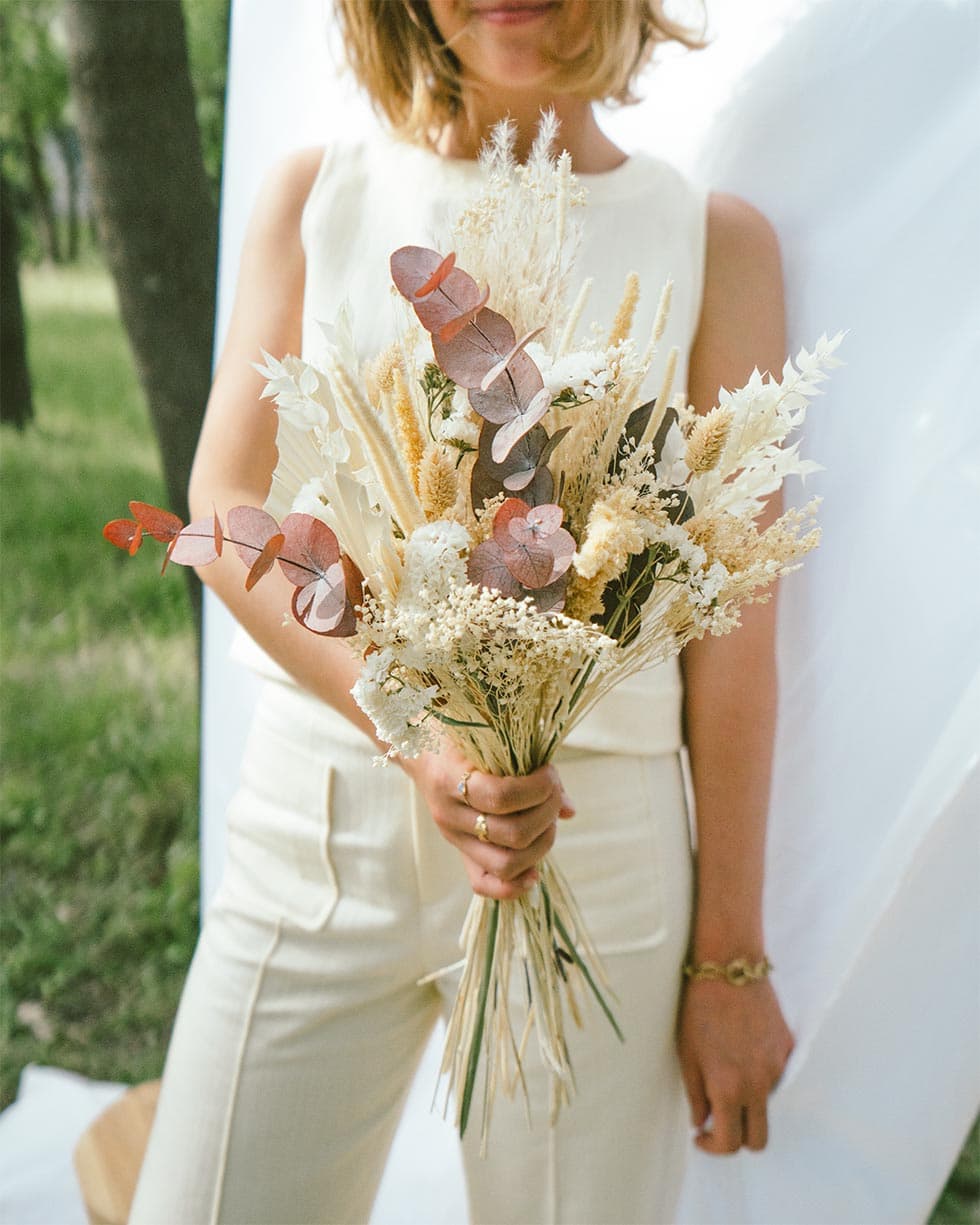 Bouquet de mariée fleurs séchées Madga