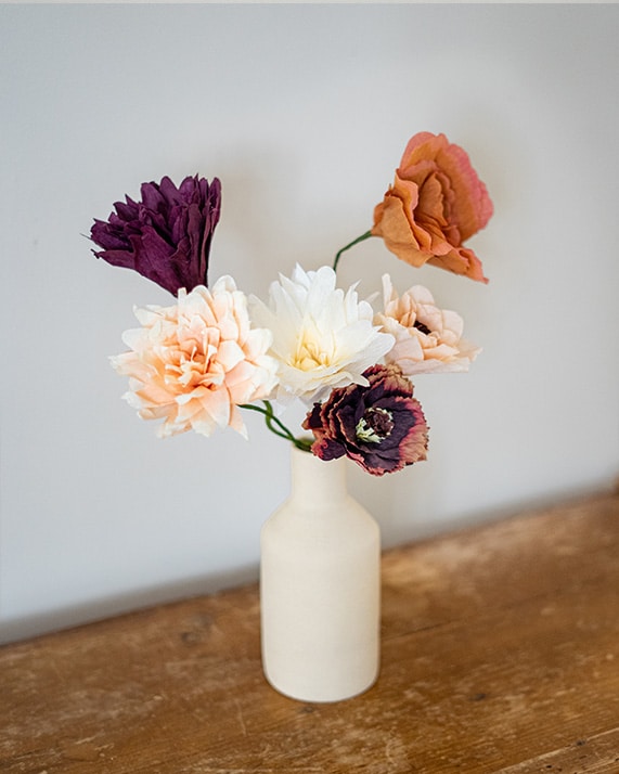 Ramo de flores de papel