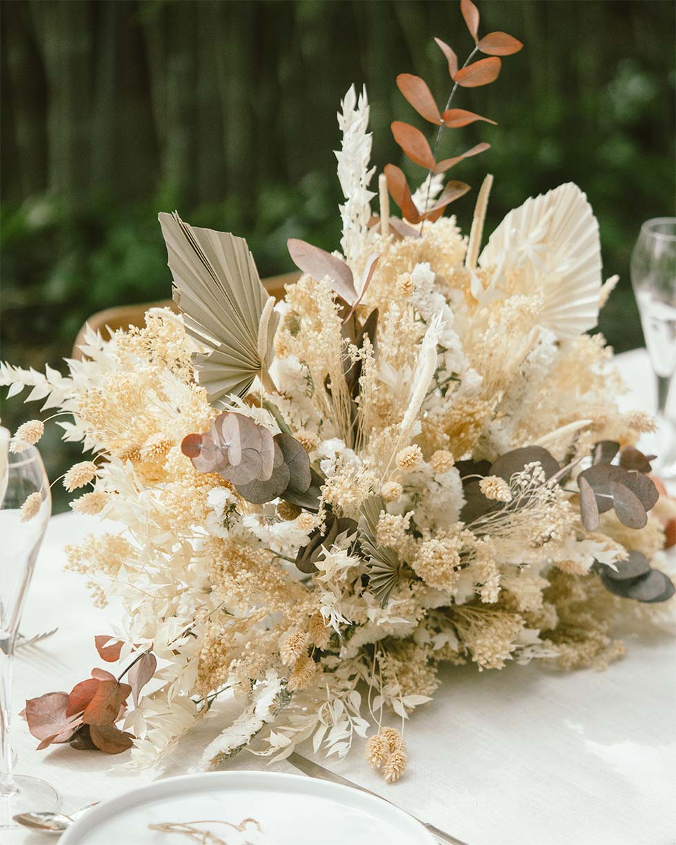 Centre de table bas mariage centre de table mariage blanc