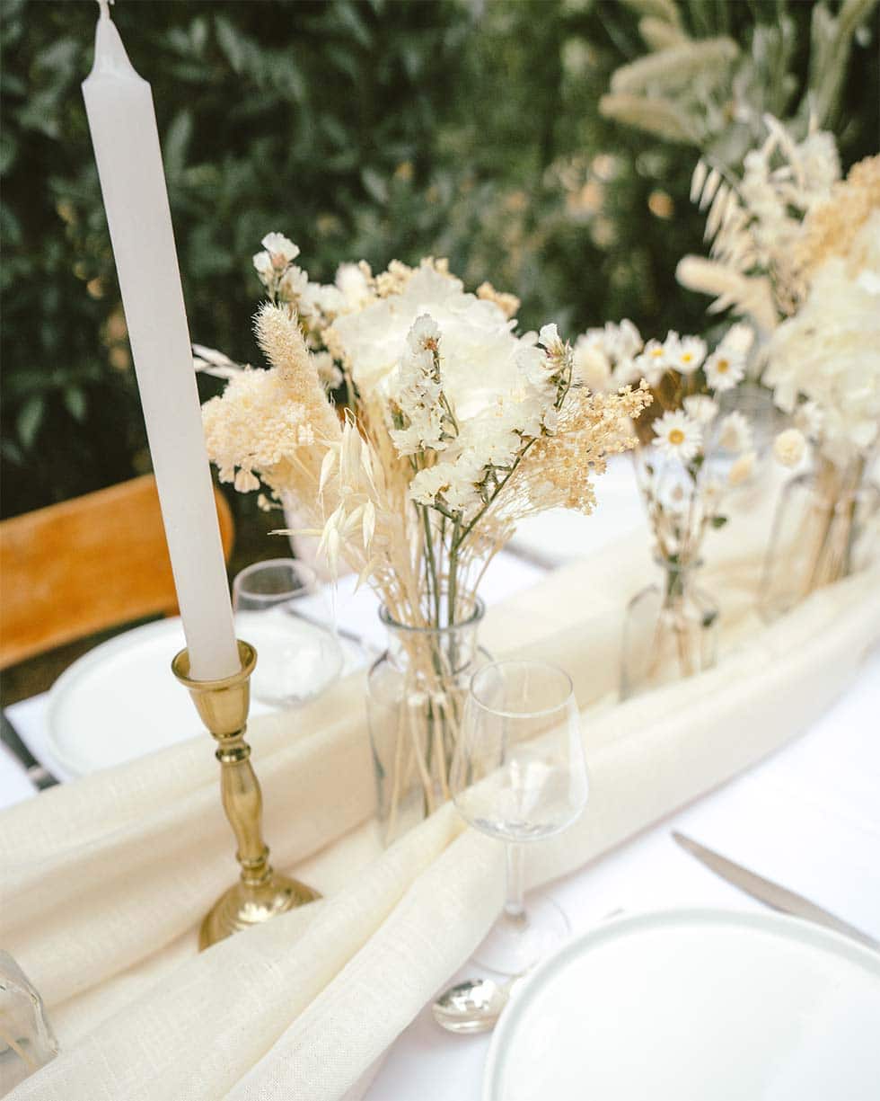 Centre de table mariage Blanc 2 Centre de table mariage blanc