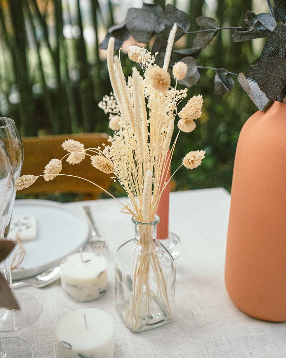 Centre de table mariage blanc 4