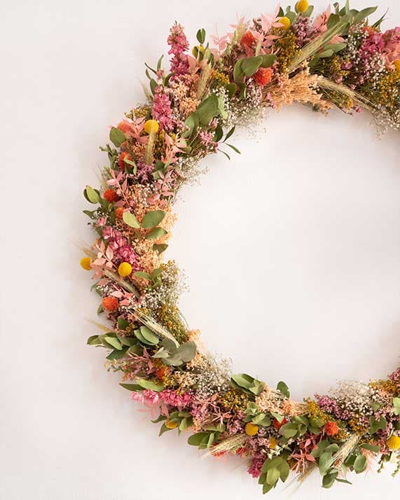 Couronne fleurs séchées Caials
