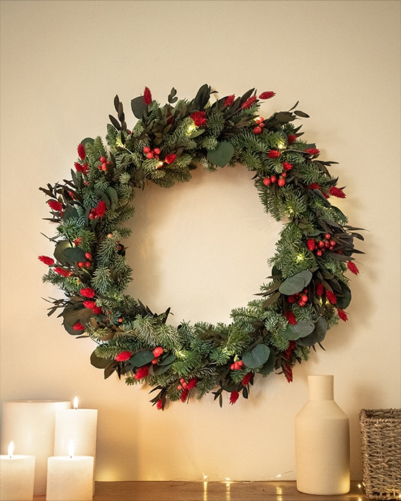 Red Christmas Wreath L