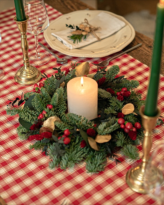 Couronne de Noël S rouge