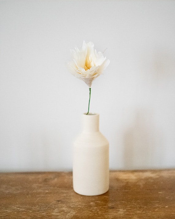 Dahlia sand 2 fleurs en papier