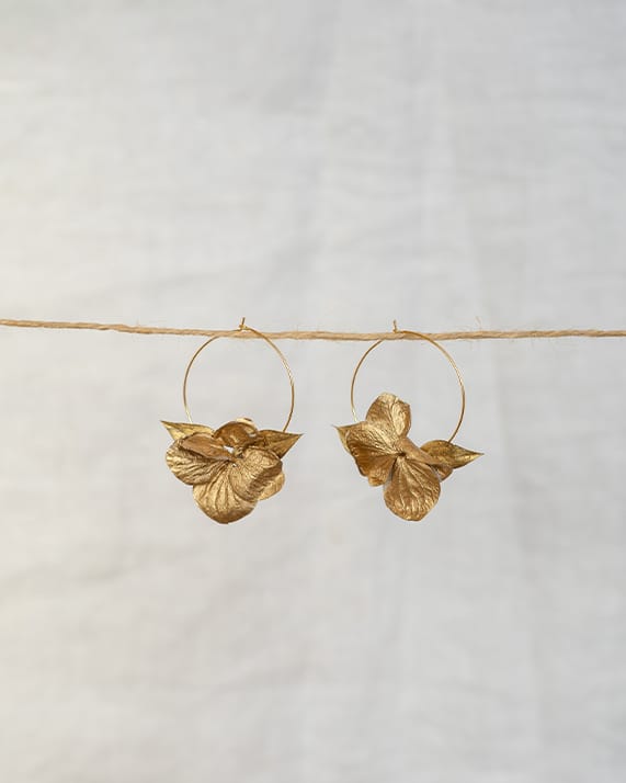 Gold earrings