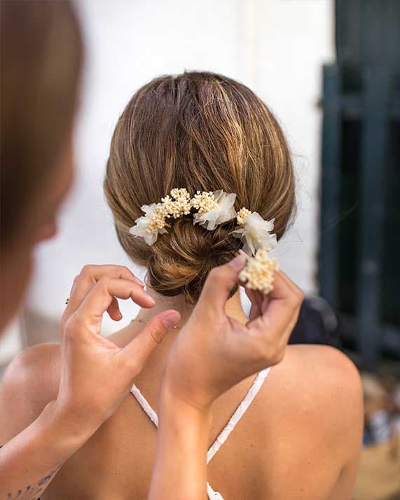 Epingle à chignon mariage fleurs séchées