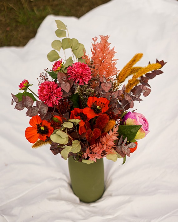 FLEURS SECHEES BOUQUET CARMIN FLEURS SECHEES BOUQUET CARMIN