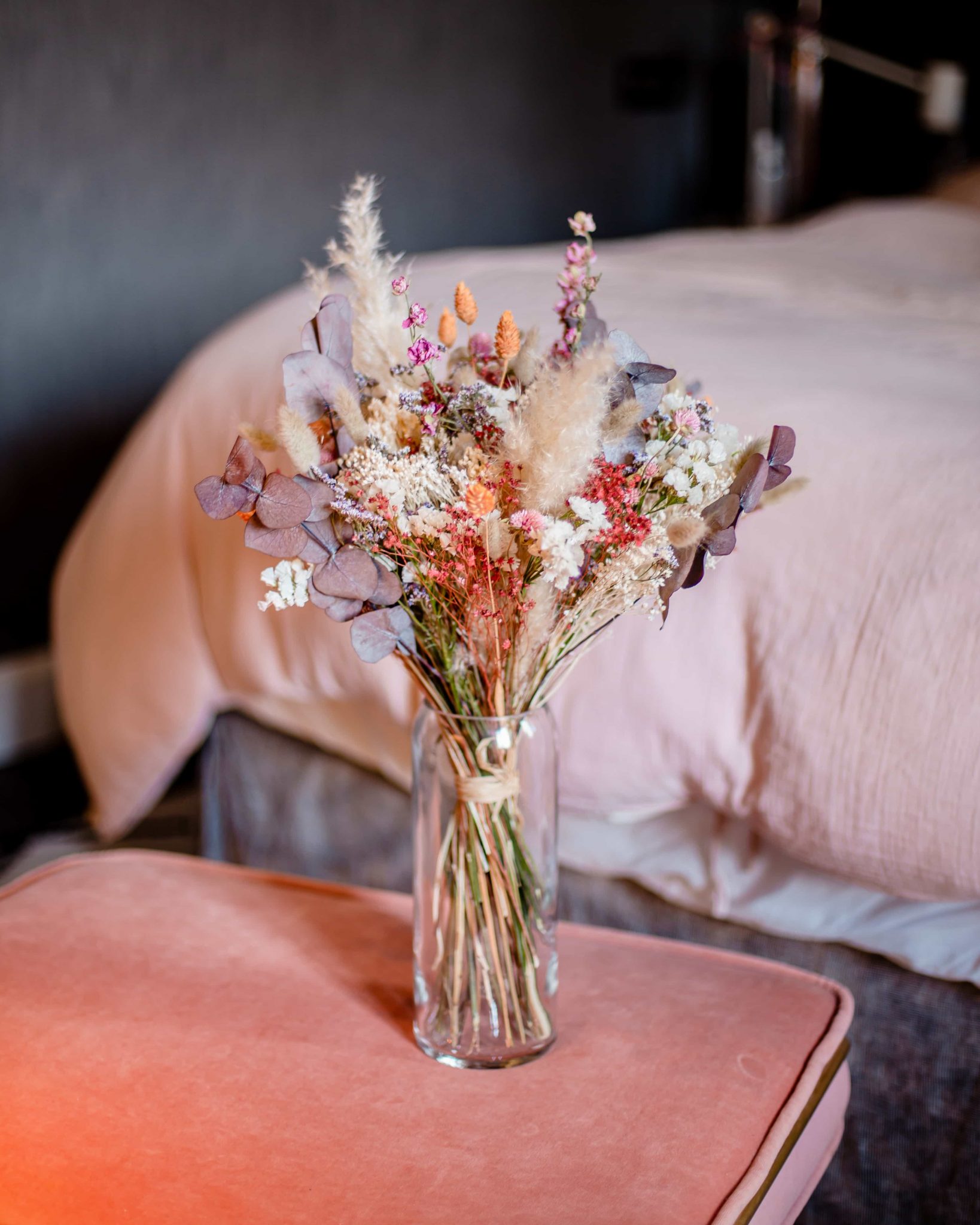 Bouquet St Valentin fleurs séchées Rosa Cadaqués