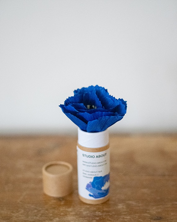 Peony blue 1 fleurs en papier