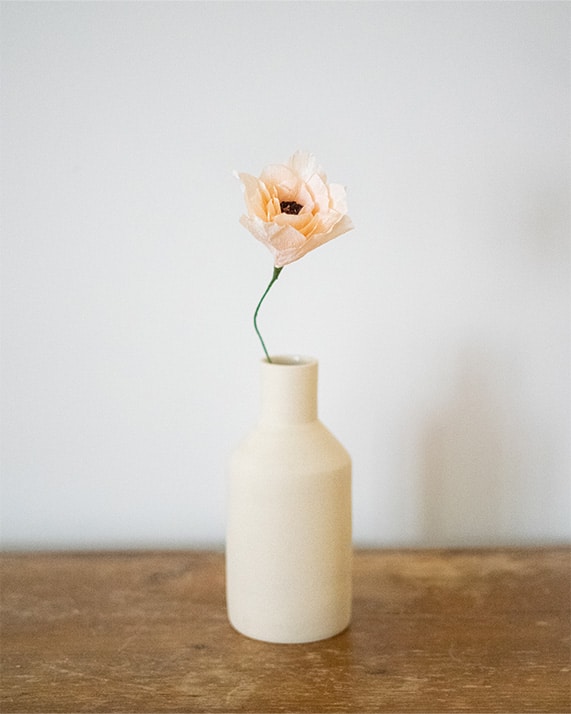 Poppy nude 2 floras de papel