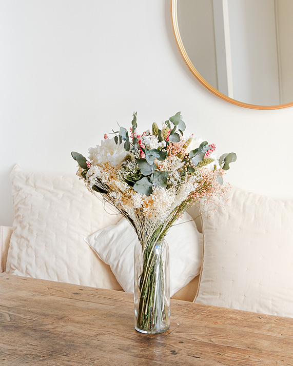 Punta blanca bouquet fleurs séchées Rosa Cadaques Punta blanca bouquet fleurs séchées blanc Rosa Cadaques