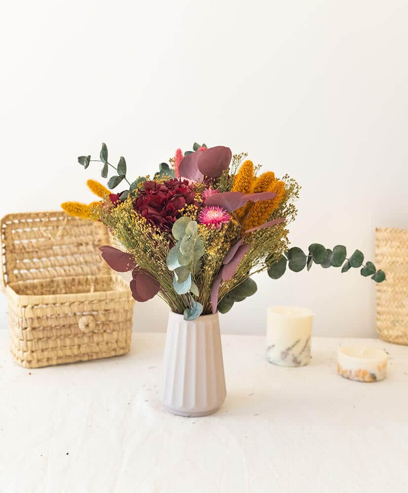 Rosa-Cadaques-Cala-Pola-fleurs-séchées Bouquet de fleurs séchées