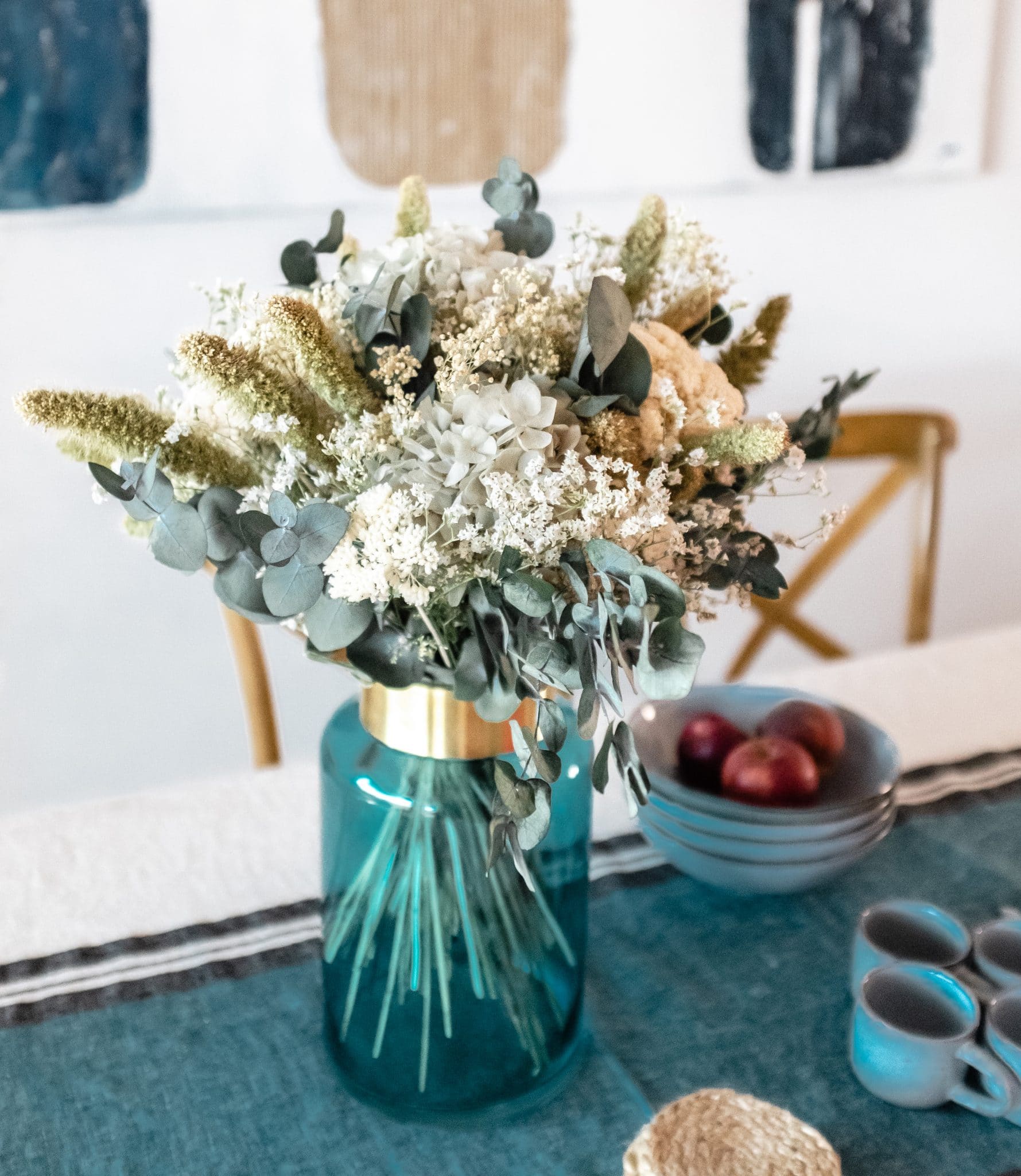 bouquet de fleurs séchées