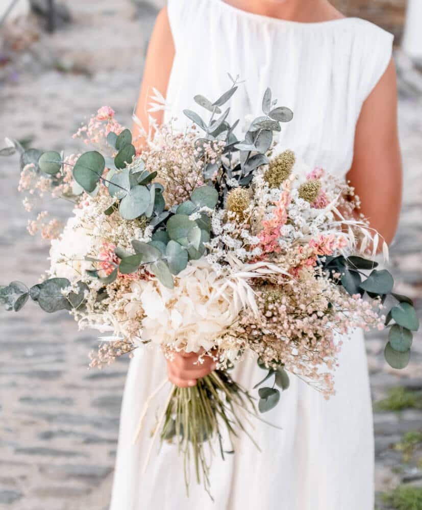 Bouquet de fleurs séchées par Punta blanca Rosa Cadaqués