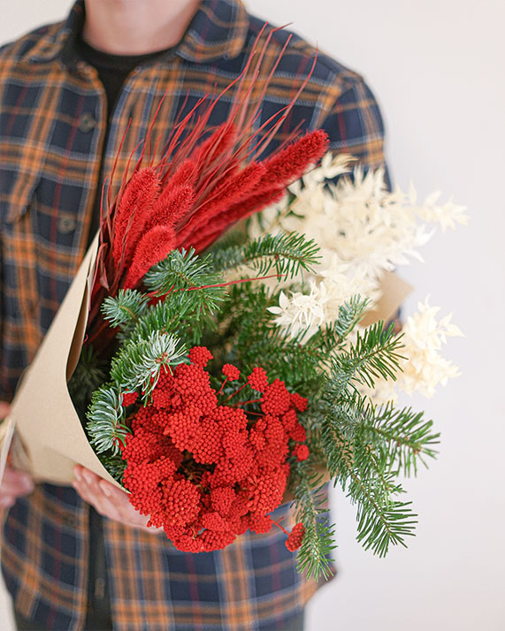 Fleurs séchées noël Rosa Cadaqués