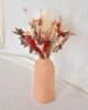 Vase fleurs séchées rose