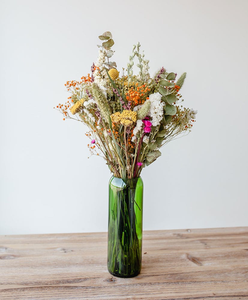 Vase Q de bouteille vert