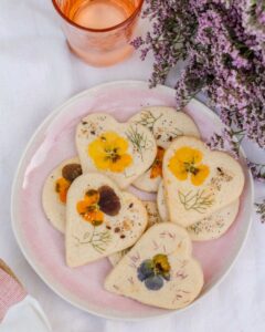 biscuits Biscuit rosa cadaques fleurs séchées
