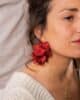 boucle d'hortensia rouge 2 Boucle d'hortensia rouge Besame Mucho