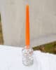 bougeoir fleuri orange sunrise copie Bougies fleurs séchées