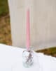 bougeoir fleuri rose sunrise copie Bougies fleurs séchées