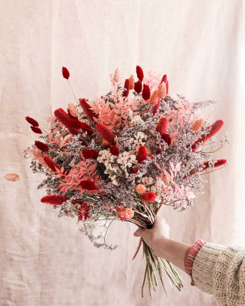 bouquet de fleurs séchées besame mucho taille L Bouquet fleurs séchées taille L