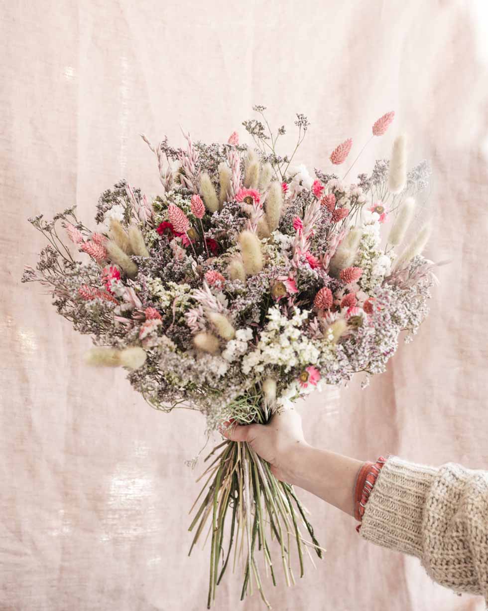 bouquet fleurs séchées amor de mis amores L copie bouquet de fleurs séchées taille L