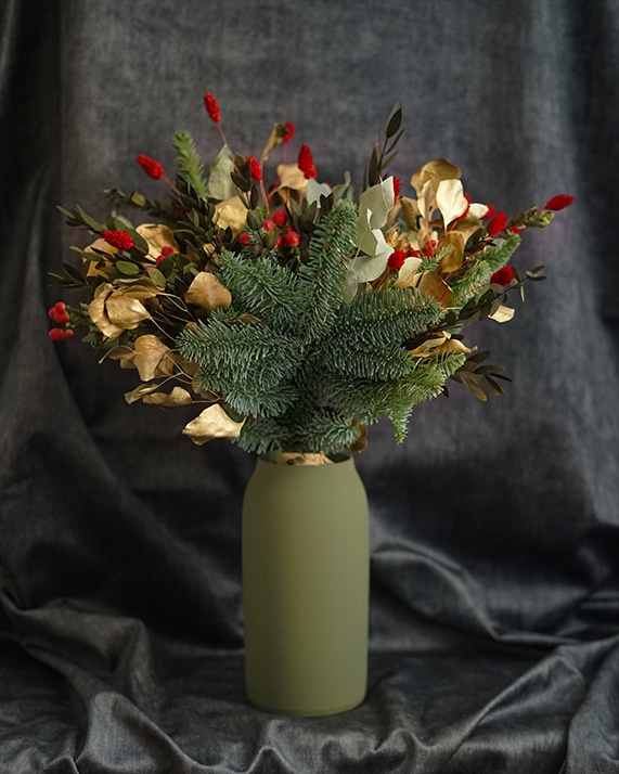 bouquet noël rouge grand