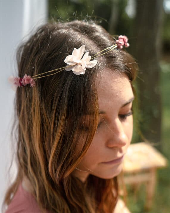 couronne de fleurs séchées Frida