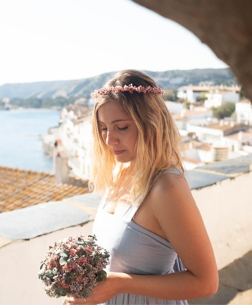 Couronne fleurs séchées enfant Carlota