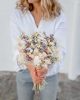 Bouquet de fleurs séchées Rosa Cadaqués blanc et parme Bouquet de fleurs séchées Rosa Cadaqués blanc et parme