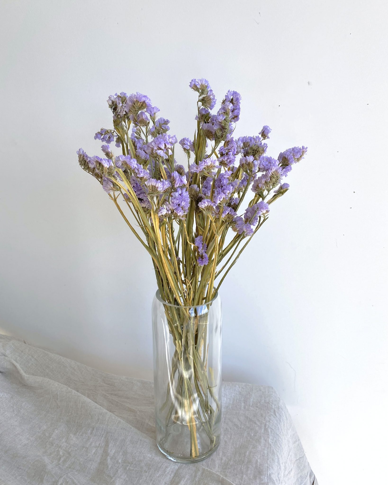 Botte fleurs sechees Statice parme