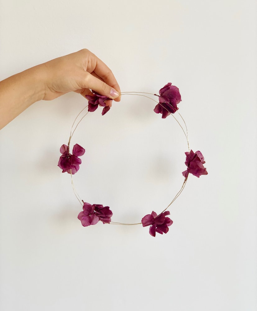 pack-alma-pourpre couronne de fleurs séchées rosa cadaques