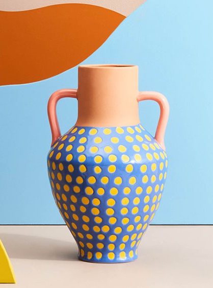 Vase en terracotta dotted &k amsterdam