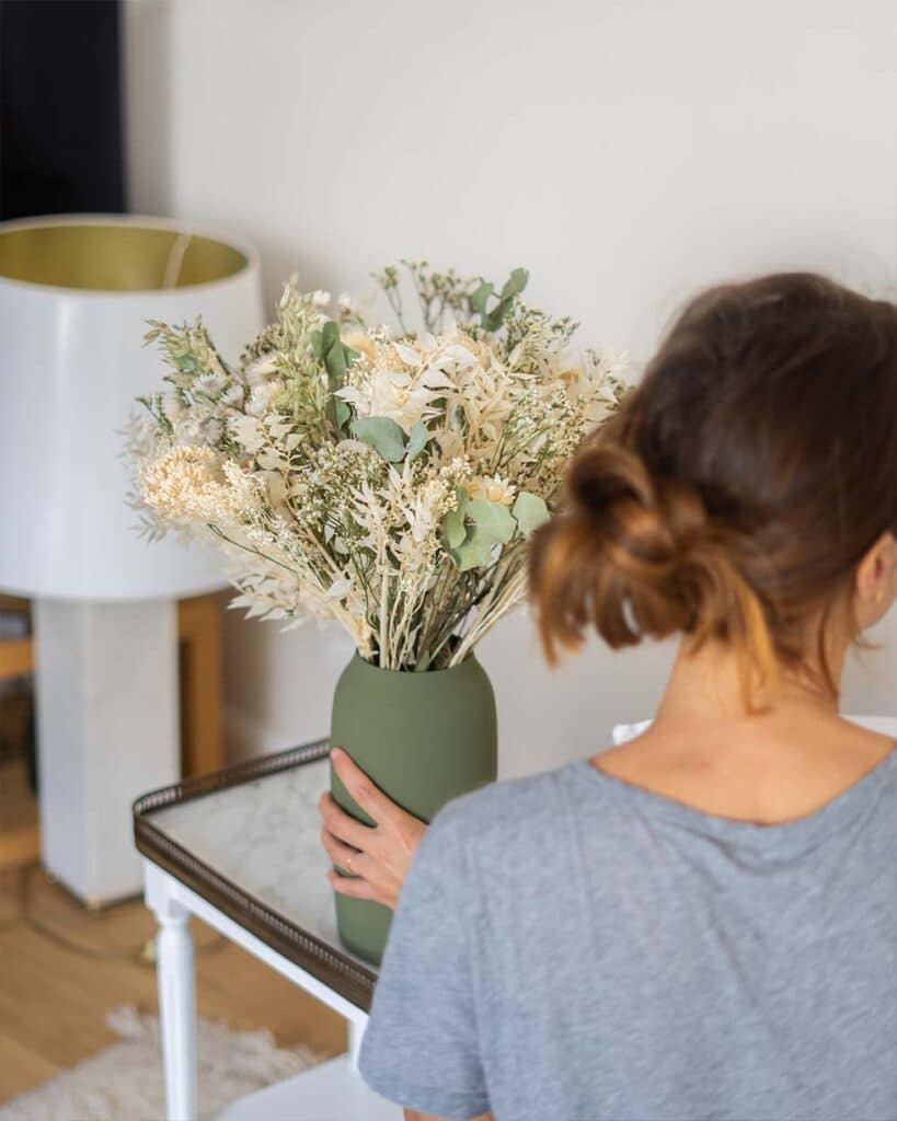 tossa de mar bouquet + vase kaki