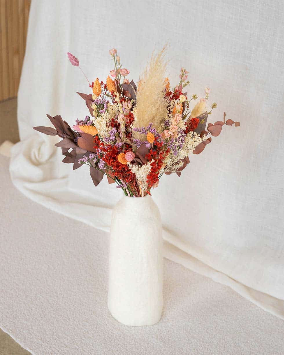 vase fleurs séchées